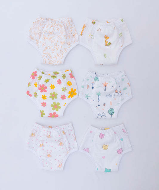Muslin ULTRA Padded Underwear 6 Pc Pack Combo 4