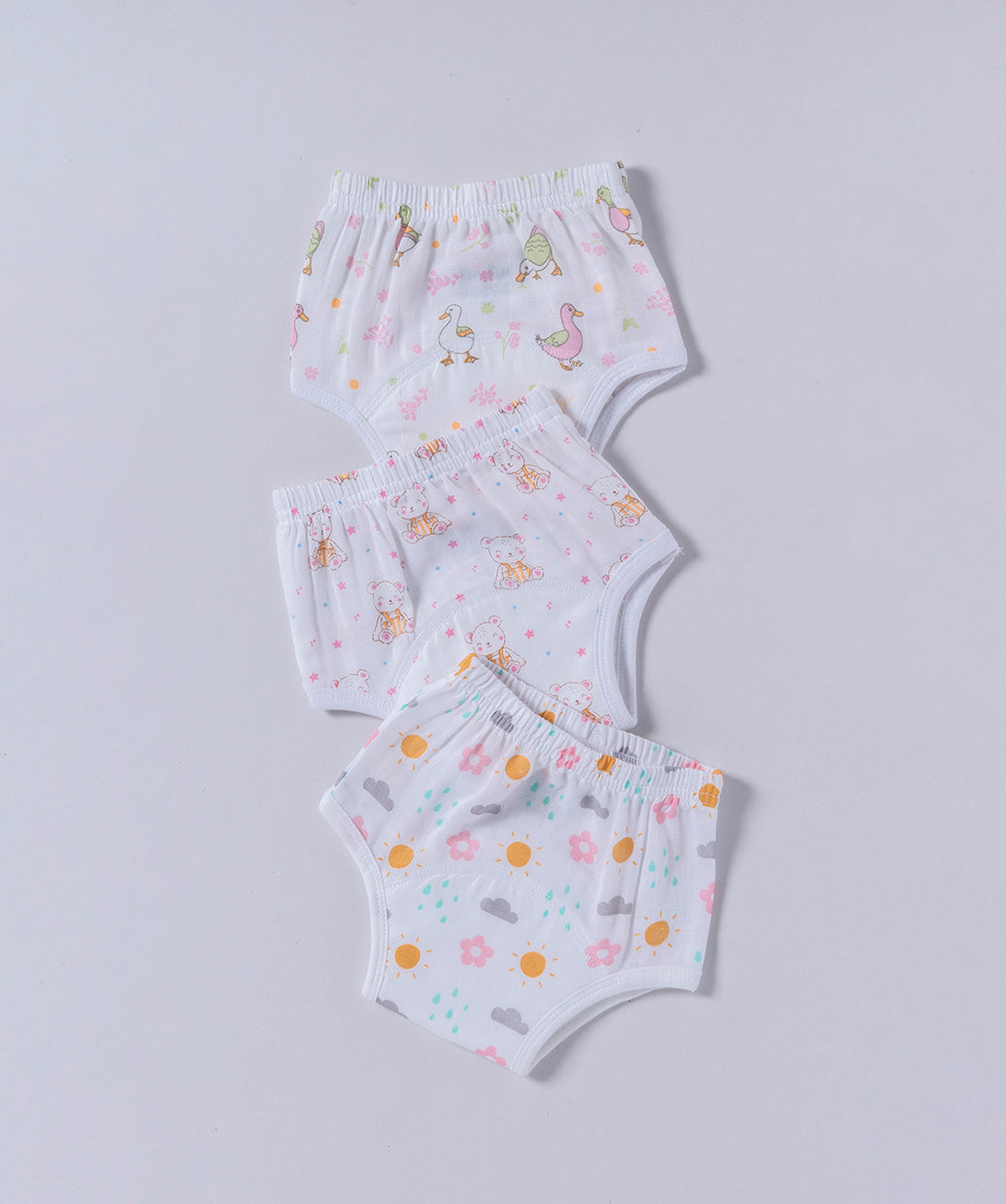 Muslin Padded Underwear Assorted 3 Pc Pack Combo D