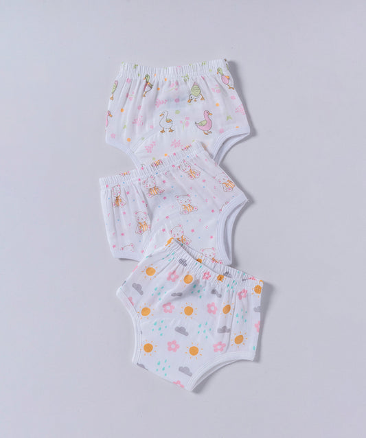 Muslin Padded Underwear Assorted 3 Pc Pack Combo D