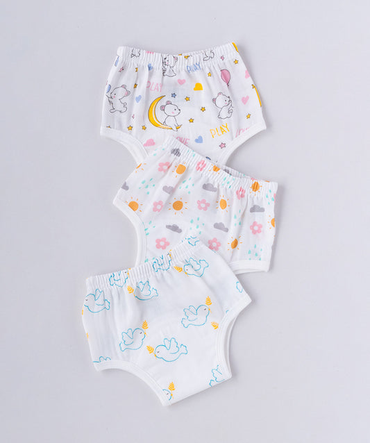 Muslin Padded Underwear Assorted 3 Pc Pack Combo E