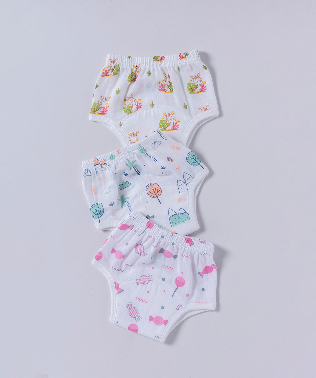 Muslin Padded Underwear Assorted 3 Pc Pack Combo C