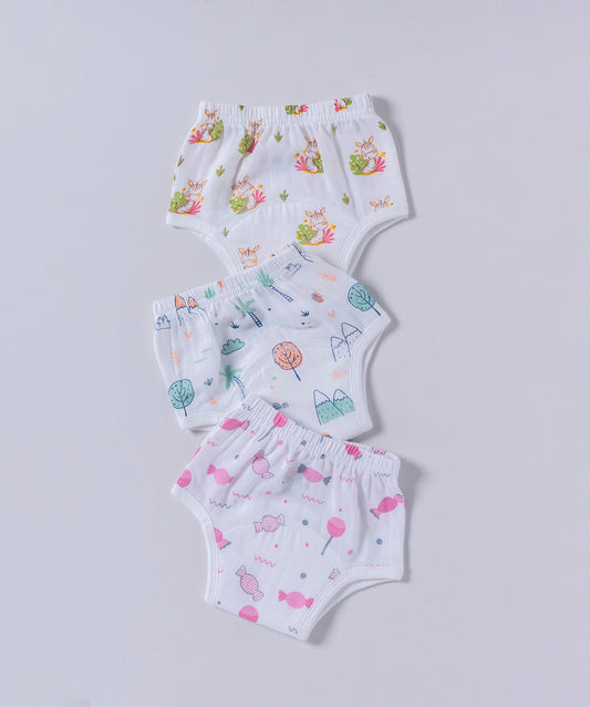 Muslin Padded Underwear Assorted 3 Pc Pack Combo C
