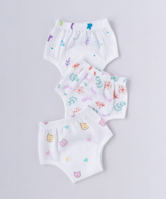 Muslin Padded Underwear Assorted 3 Pc Pack Combo F