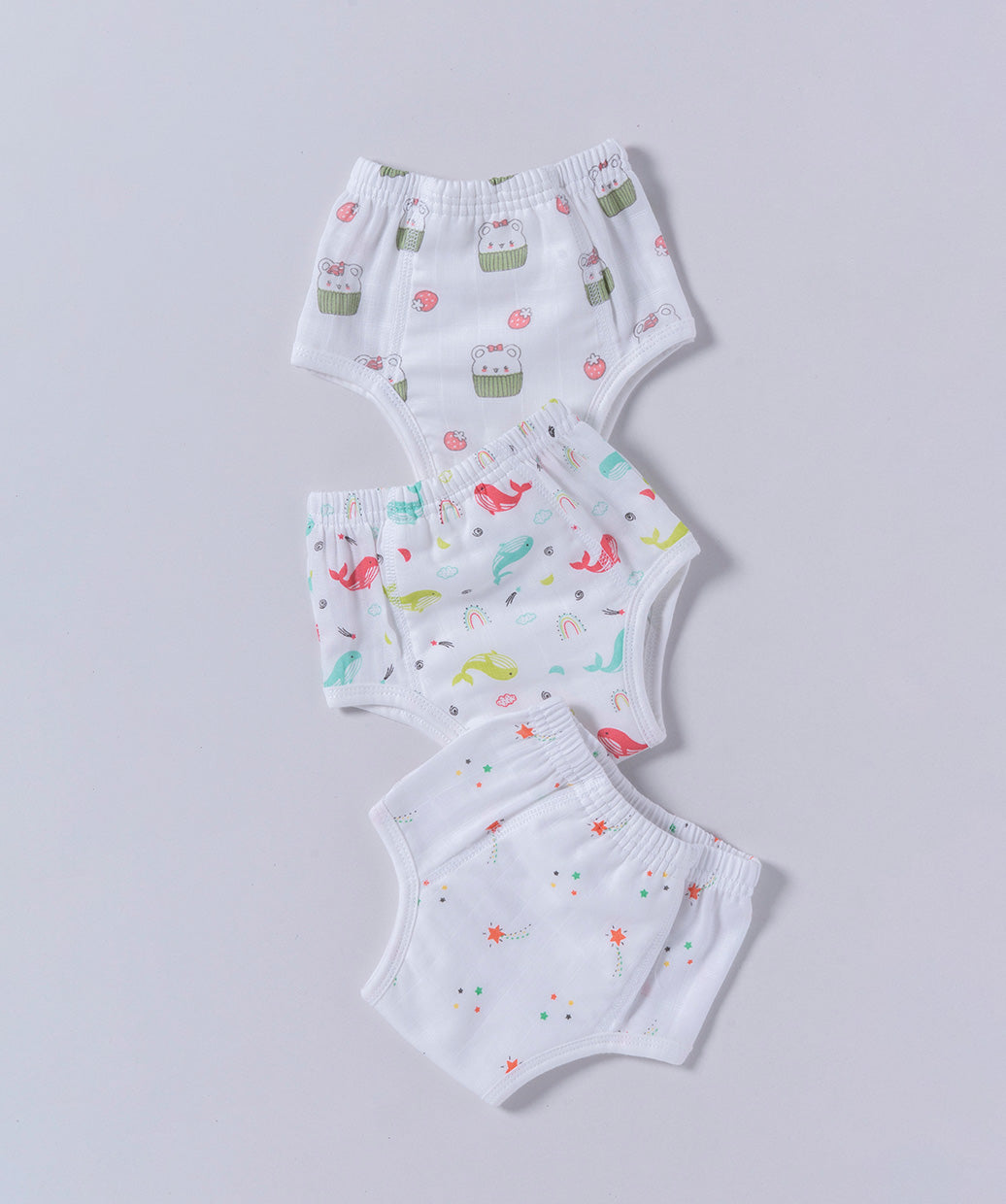 Muslin ULTRA Padded Underwear 3 Pc Pack Combo 9