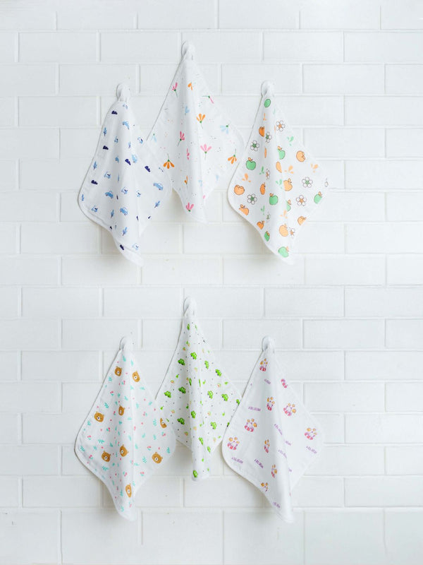 FIRSTIN Muslin Wash Cloth Assorted (Any 2 prints) 2 Pcs Pack Combo