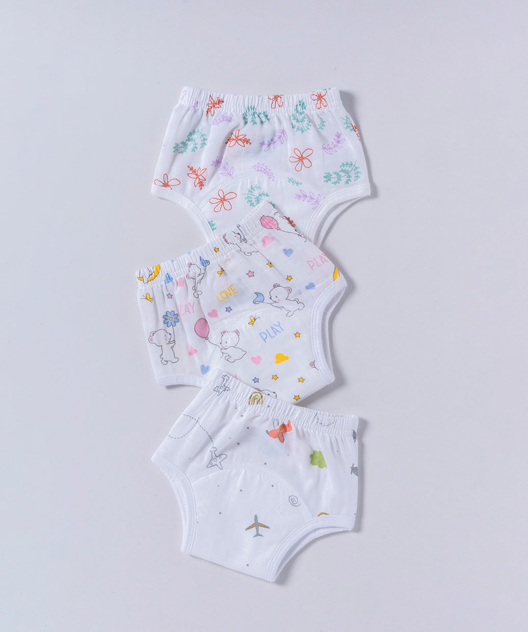 Muslin Padded Underwear Assorted 3 Pc Pack Combo B