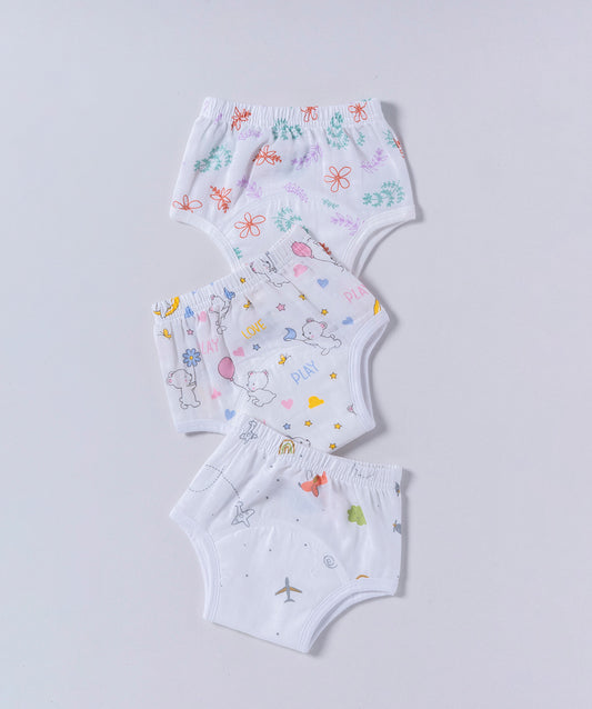 Muslin Padded Underwear Assorted 3 Pc Pack Combo B
