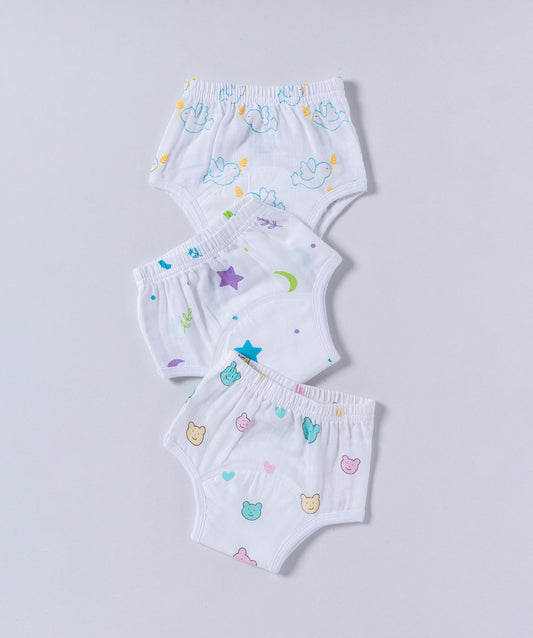 Muslin Padded Underwear Assorted 3 Pc Pack Combo A