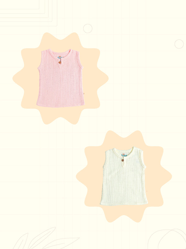 FIRSTIN Muslin Bubble Crinkle Jabla 2 PCS Combo Pack