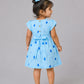 Muslin Cap Sleeve Frock - Blue Fir Tree