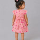 Muslin Cap Sleeve Frock - Melon Pink Maple