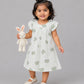 Muslin Cap Sleeve Frock - Frost Tiger Rainbow