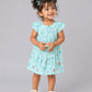 Muslin Cap Sleeve Frock - Mint Cliff