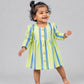 Y/D Muslin Crinkle Breezy Frock Full Sleeve - Bengal Stripe GB