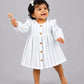 Y/D Muslin Crinkle Breezy Frock Full Sleeve - Pin Stripe