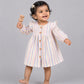 Y/D Muslin Crinkle Breezy Frock Full Sleeve - Candy Stripe