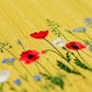 Seer Sucker Muslin Shoulder Button Frock With Embroidery DK.Yellow
