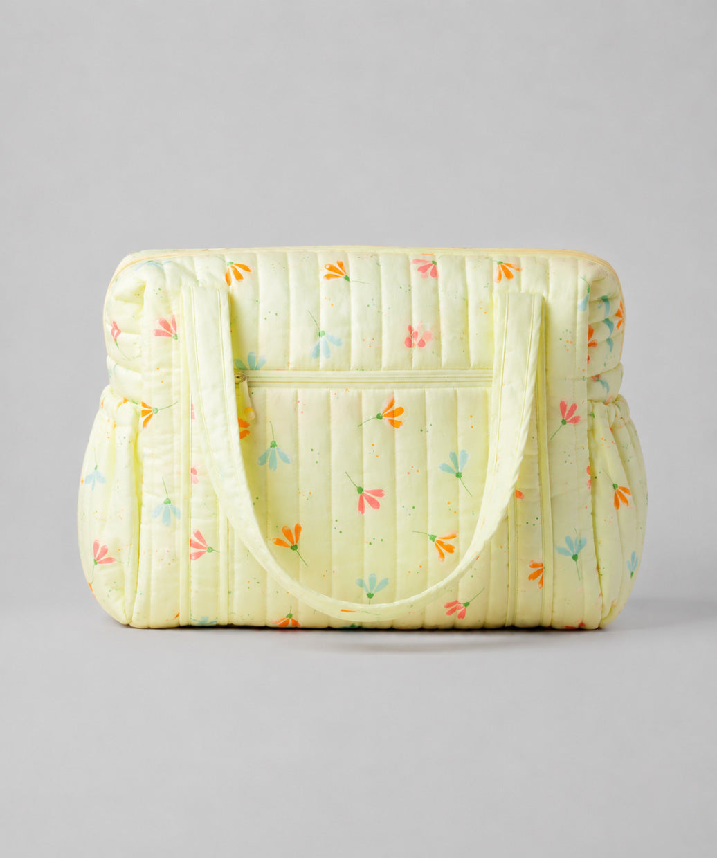 Muslin Diaper Bag  Lime cream Bloom
