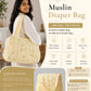 Muslin Diaper Bag  Vanilla Runner Duck
