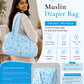 Muslin Diaper Bag Blue Fir Tree