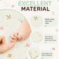 Poplin Cotton Dohar (Premium Bed Protector) - Lime Cream Bloom