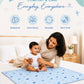 Poplin Cotton Dohar (Mattress Protector/Receiving Sheet) - Blue Fir Tree