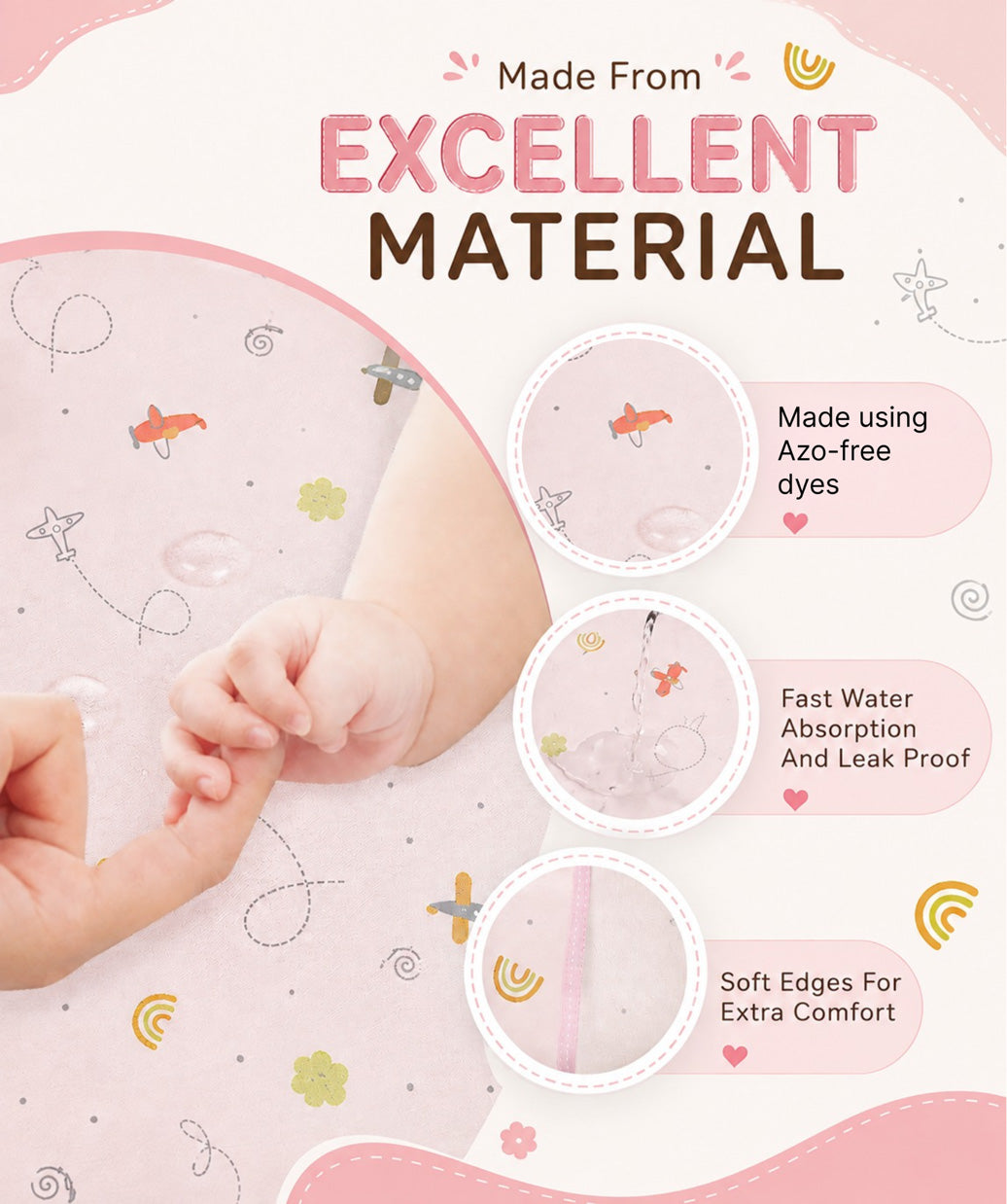Poplin Cotton  Dohar (Premium Bed Protector) - Salsa Rose Airjet