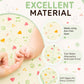 Poplin Cotton  Dohar (Premium Bed Protector) - Lt. Yellow Contours