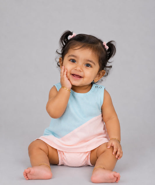 Muslin Frock (Duo) Panty Combo - Salsa Rose