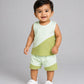 Organic Cotton Duo Jabla-Shorts Set Sleeveless - Fluo Green
