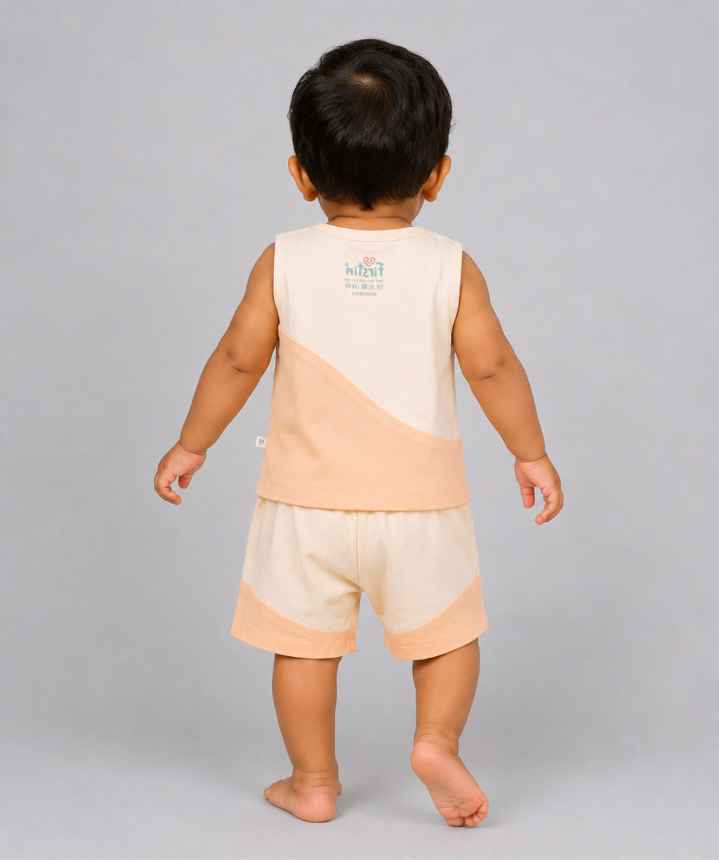 Organic Cotton Duo Jabla-Shorts Set Sleeveless - Vanilla