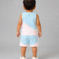 Organic Cotton Duo Jabla-Shorts Set Sleeveless - Blue