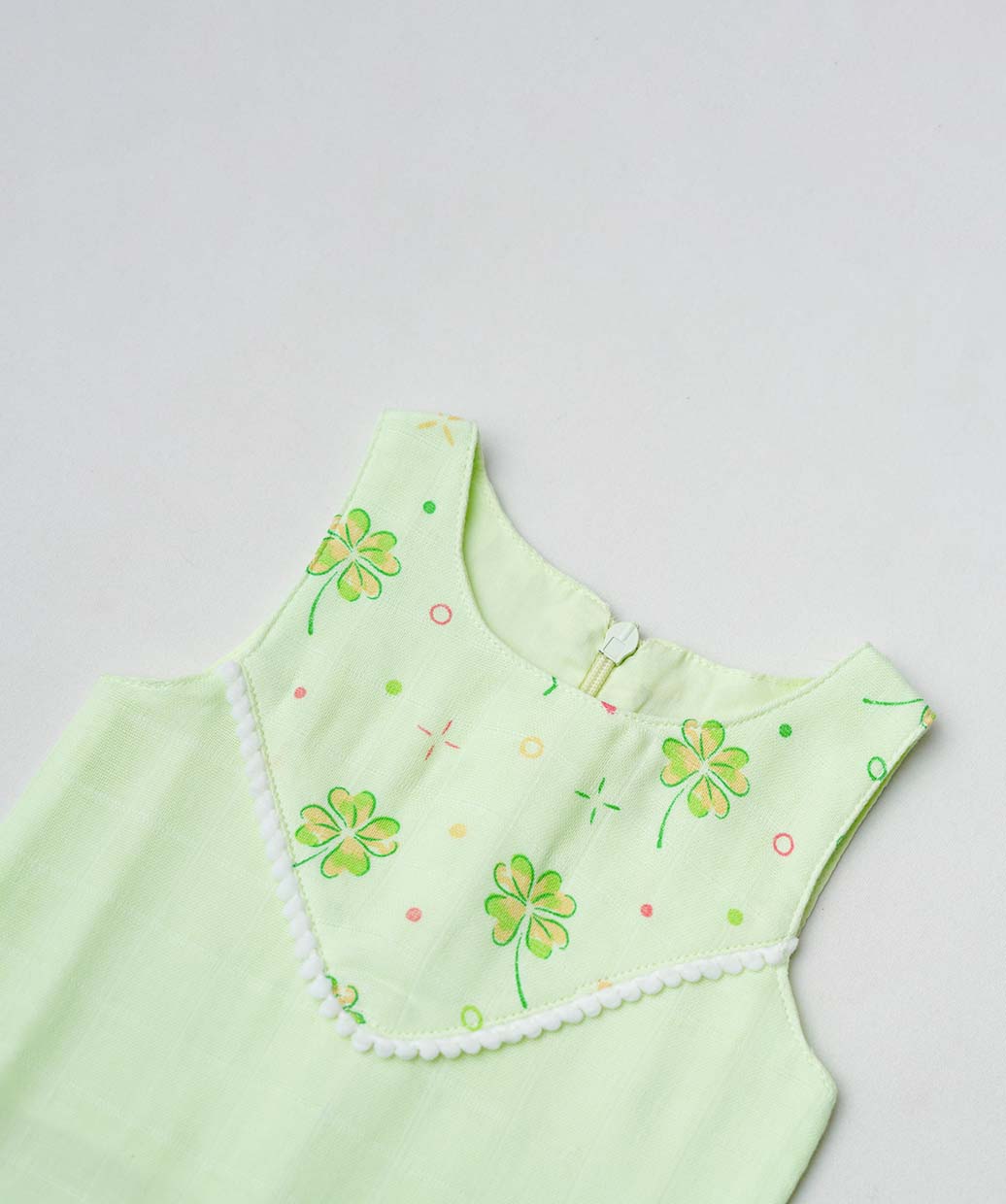 Muslin Boho Frock - Fluo Green Buttercup