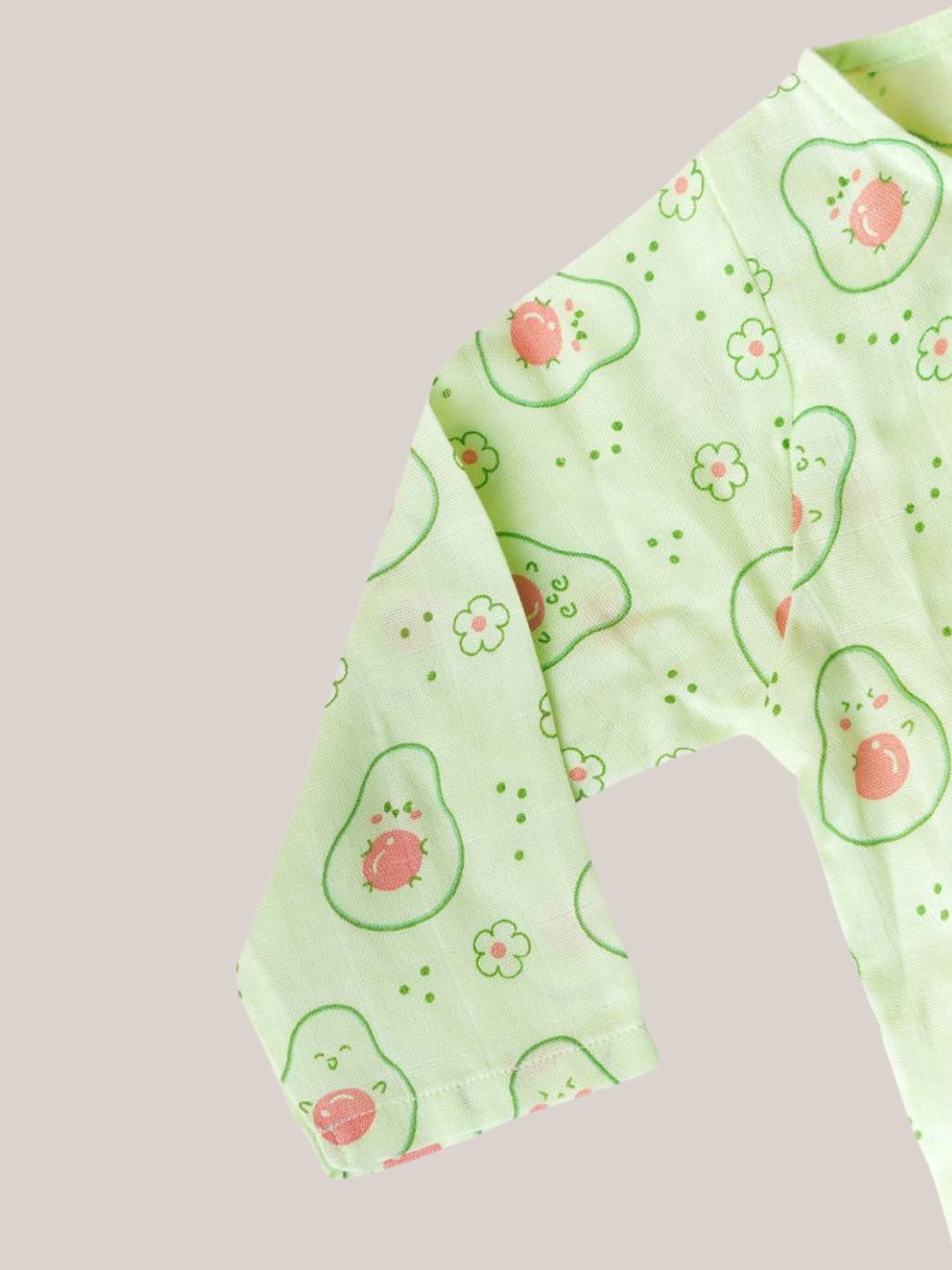 Muslin Pyjamas Set - Fluo Green Avocado