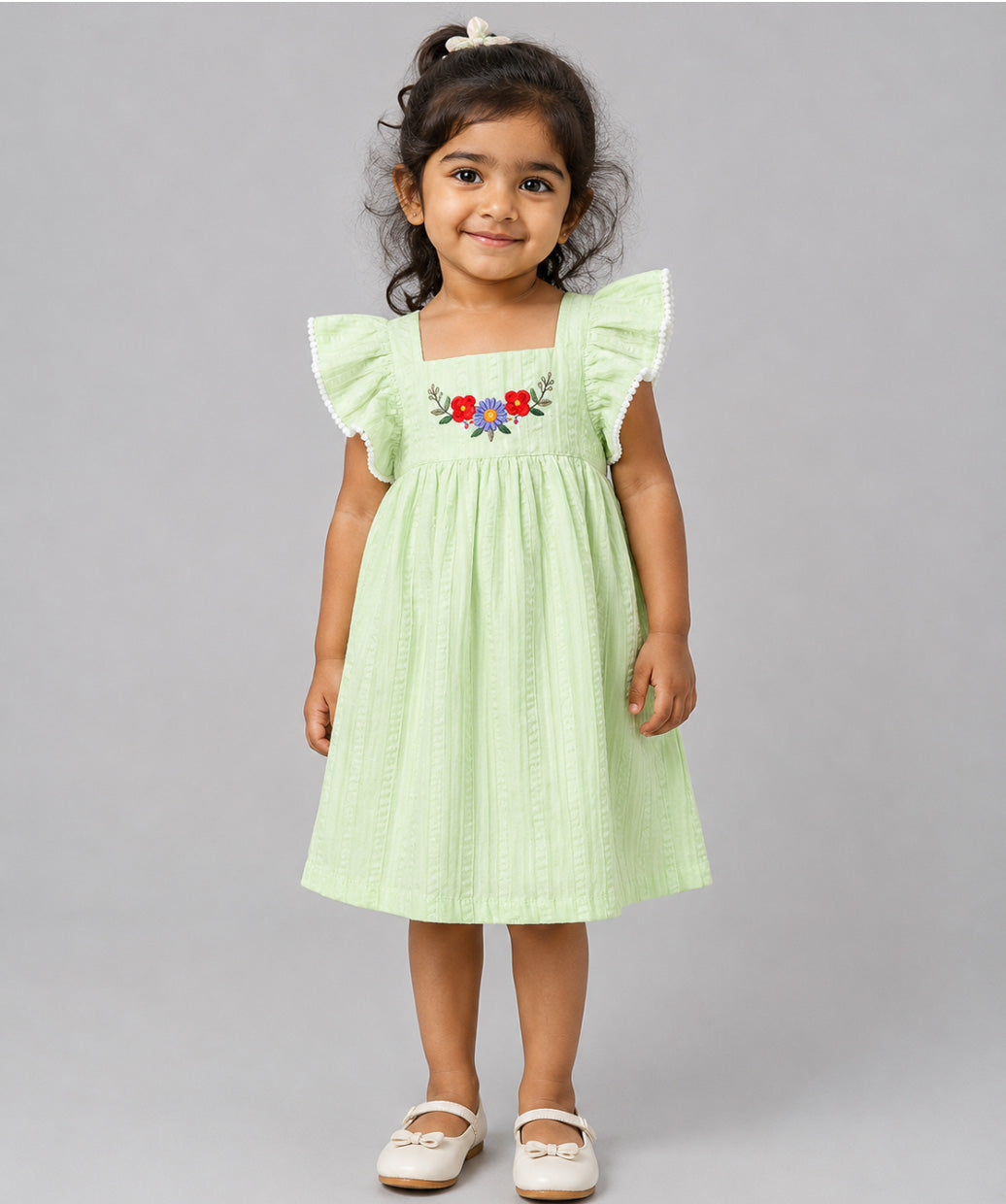 Seer Sucker Flutter Sleeve Frock