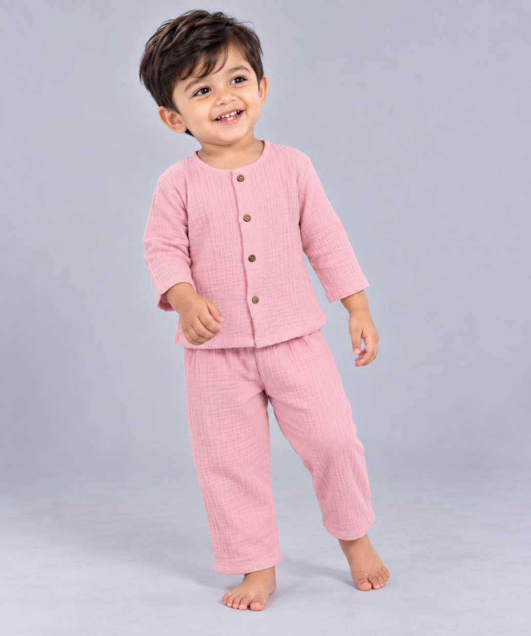 Muslin Bubble Crinkle Pyjamas Set (FO)