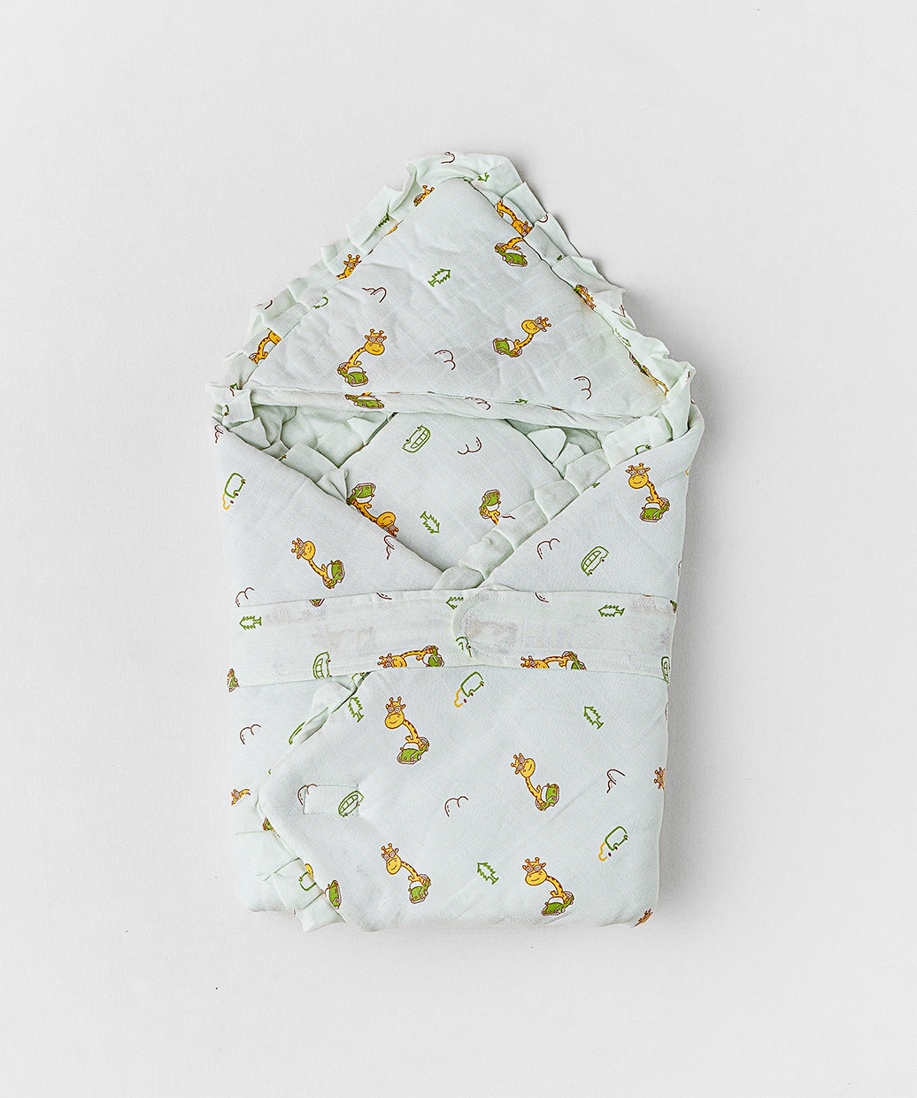 Muslin Frost Joyous Giraffe Baby Wrap Bed