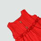 Muslin Bubble Crinkle Grace Frock - Carmine
