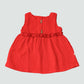 Muslin Bubble Crinkle Grace Frock - Carmine