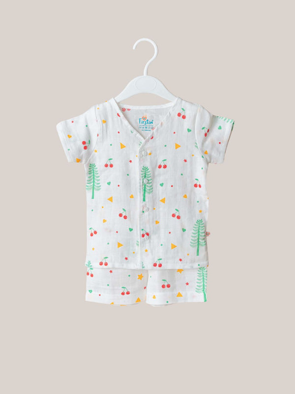 FIRSTIN Muslin Jabla-Shorts Half Sleeve - Sparkle Pine