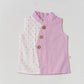 Lurex Dobby Waist Coat-Dhoti Pant - Fragrant Lilac