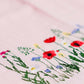 Seer Sucker Muslin Shoulder Button Frock With Embroidery Light Pink