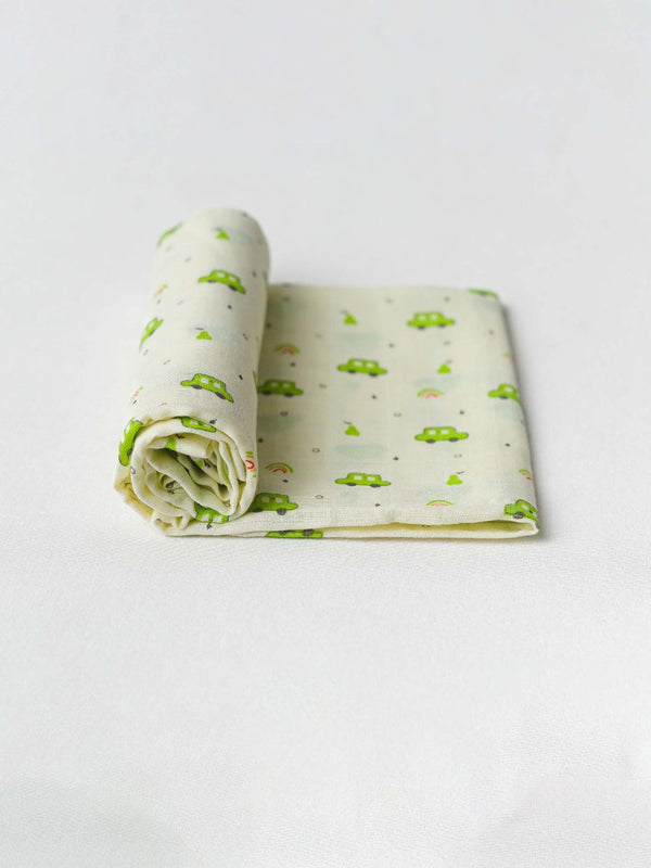 FIRSTIN Lt. Yellow Pears Muslin Towel - 70X70CM