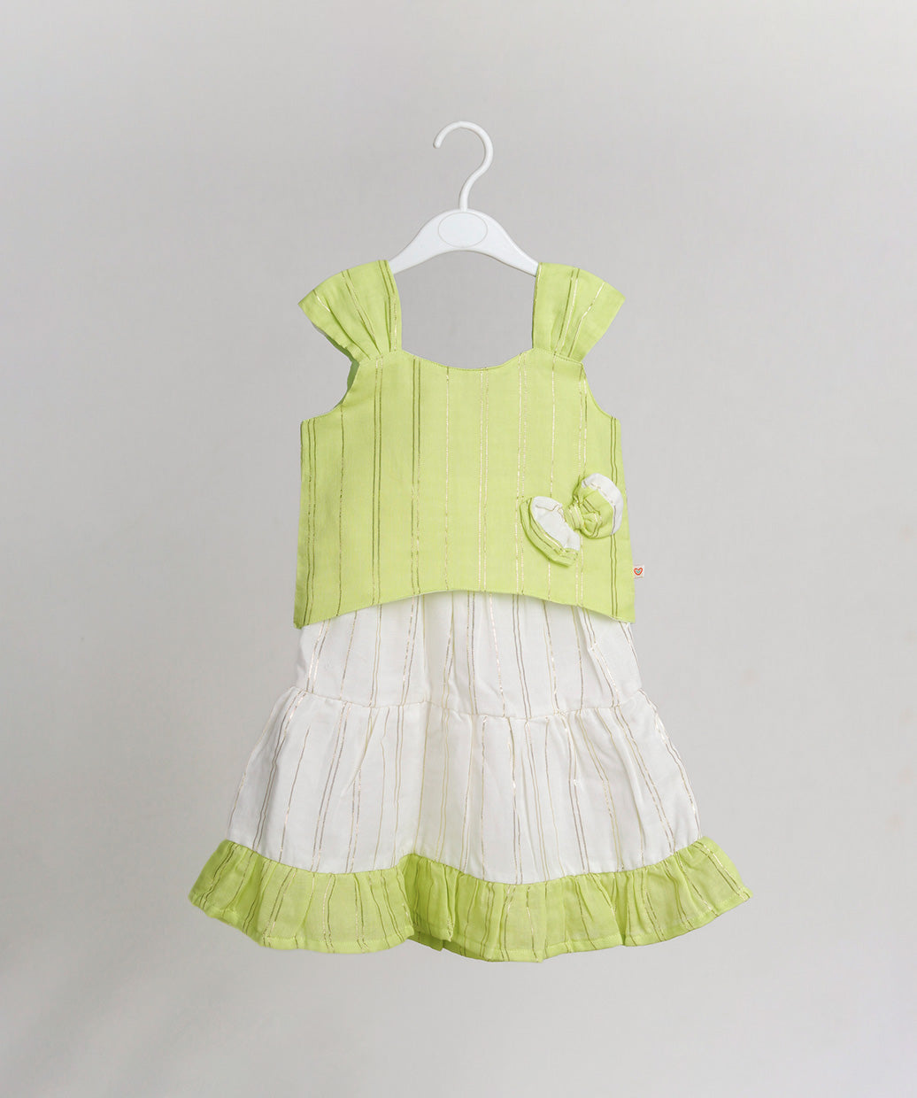 Ira Top With Skirt (Sleeveless) - Neon Green