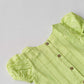 Ridhi Top With Skirt (Puff Sleeve) - Neon Green
