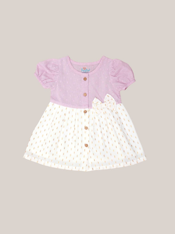 FIRSITN Lurex Dobby Frock - Shimmer Fragrant Lilac