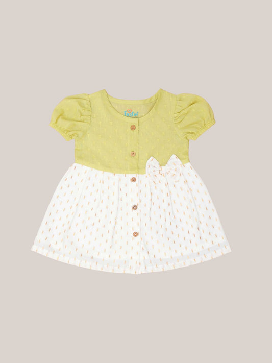 FIRSITN Lurex Dobby Frock - Shimmer Palm Green