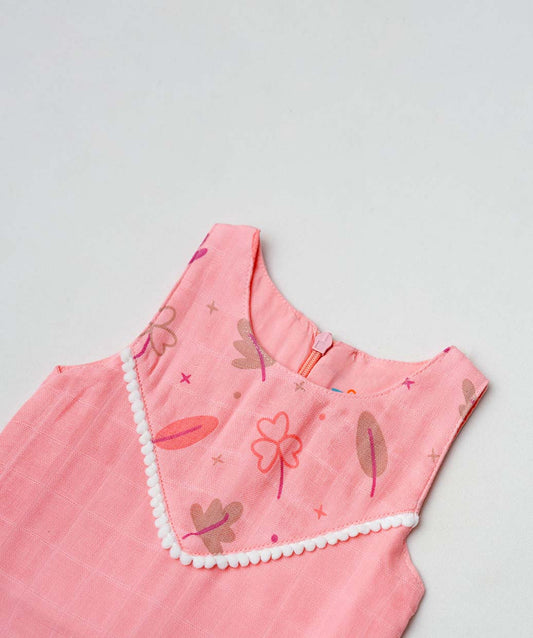 Muslin Boho Frock - Melon Pink Maple