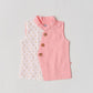 Lurex Dobby Waist Coat-Dhoti Pant - Melon Pink