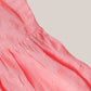 Swiss Dobby Half Sleeve Casual Frock - Melon Pink